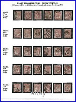 Great Britain Scott # 79 Complete Plate Reconstruction 240 Used stamps Cat $3000