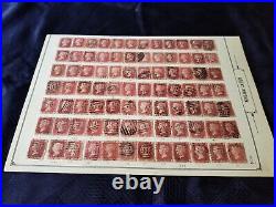 Great Britain Set of 1864 Penny Red Stamps A/A to G/L Complete R46