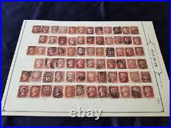 Great Britain Set of 1864 Penny Red Stamps O/A to T/L Nearly Complete R51