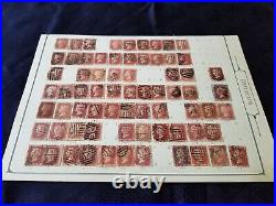 Great Britain Set of Penny Red Stamps H/A to N/L Missing Some Letters R53