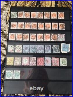 Great Britain Stamp Collection All Queen Victoria 2 Pages Used R147