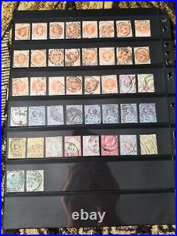 Great Britain Stamp Collection All Queen Victoria 2 Pages Used R152