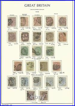 Great Britain Stamp Collection on Lighthouse Page 1873-80, #66//95 SCV $3885
