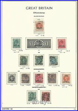 Great Britain Stamp Collection on Lighthouse Page 1896-02 Officials SCV $1810