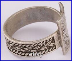 Great Britain Stamp Ring 925 Sterling Silver 5 g Handmade Jewelry Size US 9