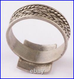 Great Britain Stamp Ring 925 Sterling Silver 5 g Handmade Jewelry Size US 9