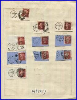 Great Britain Stamps LONDON Duplex Cancellations, Lot of 43