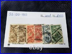 Great Britain Used Stamp King George V 1913-15 Set B455