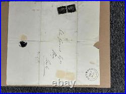 Great Britain pair of faulty penny blacks, March 7, 1841, Bedford plate 8