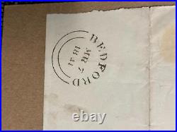 Great Britain pair of faulty penny blacks, March 7, 1841, Bedford plate 8