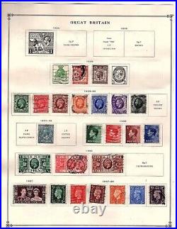 Great Britain stamp collection 1850s -1940s used 81 stamps cv $522 aa2