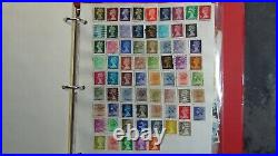 Great Britain stamp collection in 3 ring binder on stock + etc. With#1,600 stamps