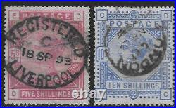 Great Britain stamps 1883 SG 180+183 CANC VF