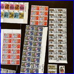 Huge Lot Of Mint Great Britain Stamps Sheets, Blocks, Ships, Castles & More