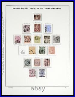 Lot 37585 SUPER stamp collection Great Britain 1840-2015 in 3 Schaubek albums