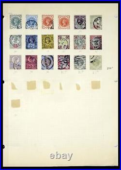 Lot 37644 Canceled stamp collection Great Britain 1840-1951 in 4 albums