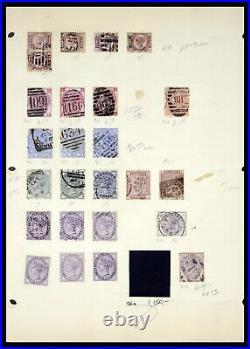 Lot 37644 Canceled stamp collection Great Britain 1840-1951 in 4 albums