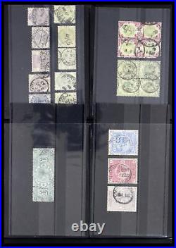 Lot 37644 Canceled stamp collection Great Britain 1840-1951 in 4 albums