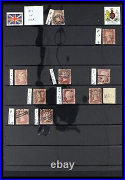 Lot 37644 Canceled stamp collection Great Britain 1840-1951 in 4 albums