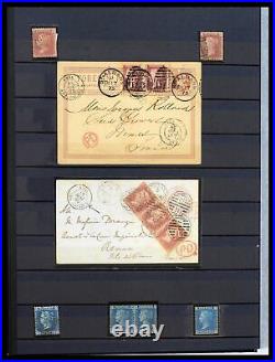 Lot 38290 Stamp collection Great Britain 1840-1900 in stockbook