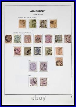 Lot 38476 Well filled stamp collection Great Britain 1840-1952 in Davo album