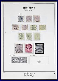 Lot 38476 Well filled stamp collection Great Britain 1840-1952 in Davo album