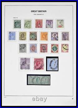 Lot 38476 Well filled stamp collection Great Britain 1840-1952 in Davo album