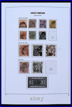 Lot 40555 Stamp collection Great Britain 1840-1969 in Davo luxe album