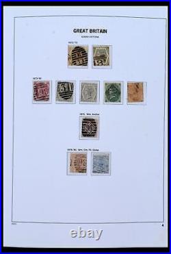 Lot 40555 Stamp collection Great Britain 1840-1969 in Davo luxe album