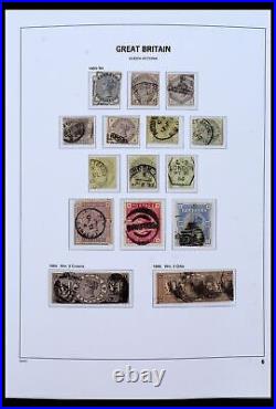 Lot 40555 Stamp collection Great Britain 1840-1969 in Davo luxe album