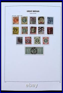 Lot 40555 Stamp collection Great Britain 1840-1969 in Davo luxe album