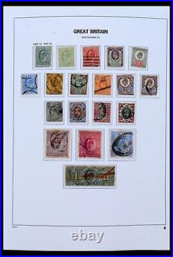 Lot 40555 Stamp collection Great Britain 1840-1969 in Davo luxe album