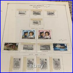 Lot Of Jersey Stamps On Album Pages, Many Mnh, Short Sets And More