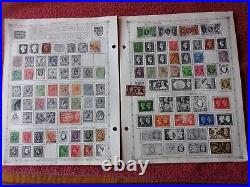 M26 Lot of Great Britain Stamps on 4 Regent Album Pages 1902-1958 with stamps