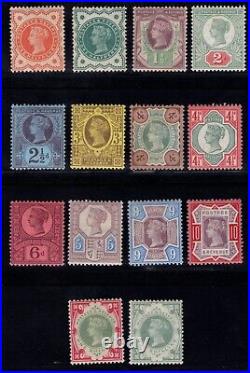 Momen Great Britain Sc #111-122,125-126 1887 Mint Og 4nh(113-114)/h Lot #67859