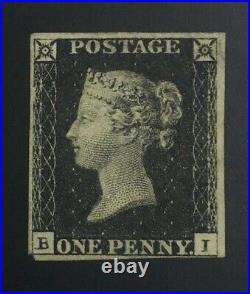 Momen Great Britain Sc #2 Penny Black Imperf Mint Og H £12,500 Lot #60001-32