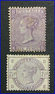 Momen Great Britain Sg # 1865,1882 Qv Mint Og H Lot #195858-4189