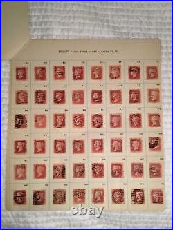 PLATE 82 QUEEN VICTORIA SG 43-44 Penny Red Used Plate 236 stamps FREE POST