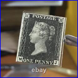 PXSTAMPS Great Britain 1840 #1 1d Penny Black Mint Original Gum MJ Very Rare PX2