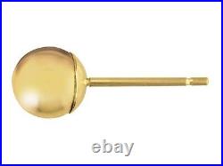 Pair 18ct Gold Ball Sleeper Studs Earrings 4mm, Stamped 750 & Gift Box