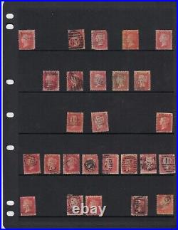 QUEEN VICTORIA SG 43-44 Plate 73 Penny Red Used Part Complete 119 stamps