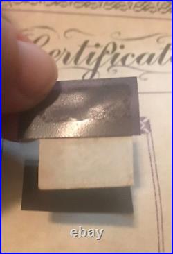 QV GB Scott #1 1840 PENNY BLACK FC Good Margins Mystic Stamp Co FOLDER withCOA