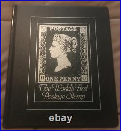 QV GB Scott #1 1840 PENNY BLACK FC Good Margins Mystic Stamp Co FOLDER withCOA