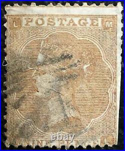 QV GReat BRitaiN 1862 9P QueeN ViCtORiA 9 PENCE ^PeRfORAted YELLOWISH BROWN