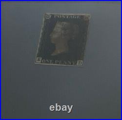 QV PENNY BLACK. Plate 9. E. D. Large Margins. Black Maltese X. I. L. SG2 Cat £625