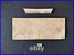 Qv Penny Blue Proof / Deep Green False Print Trial / Great Britain D