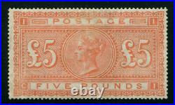 Scarce GB Qv 1867-83 £5 Orange, Sg 137, Very Well Centered, CV £14500