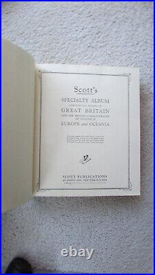 Scott Album With Pages To 1966 Great Britain Commonwealth Oceana Lots Of Stamps