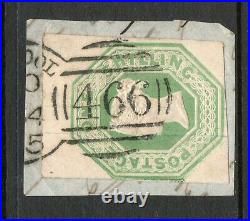 Sg55 -1/- Green embossed silk thread paper cut square Liverpool spoon Cat £1,000