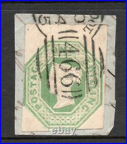 Sg55 -1/- Green embossed silk thread paper cut square Liverpool spoon Cat £1,000